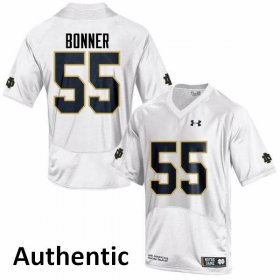 #55 Jonathan Bonner Notre Dame Fighting Irish Authentic Football Jersey -Men White