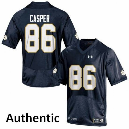 #86 Dave Casper Notre Dame Fighting Irish Authentic Football Jersey -Men Navy Blue