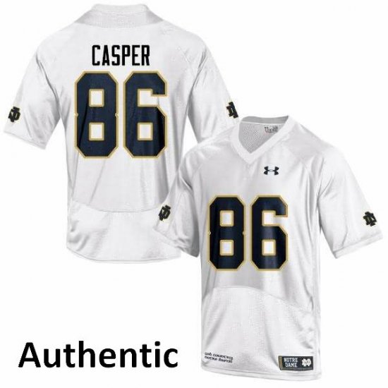 #86 Dave Casper Notre Dame Fighting Irish Authentic Football Jersey -Men White