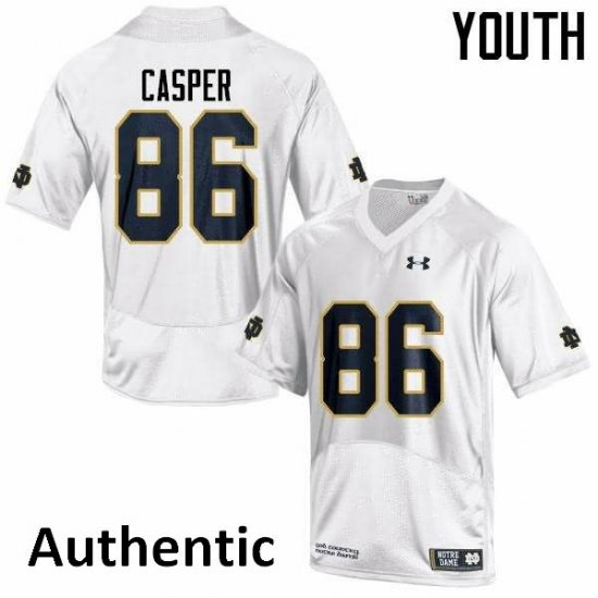 #86 Dave Casper Notre Dame Fighting Irish Authentic Football Jersey -Youth White