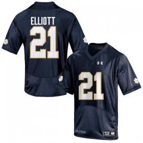 #21 Jalen Elliott Notre Dame Fighting Irish Game Football Jersey -Men Navy Blue