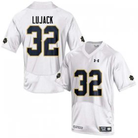 #32 Johnny Lujack Notre Dame Fighting Irish Game Football Jersey -Men White