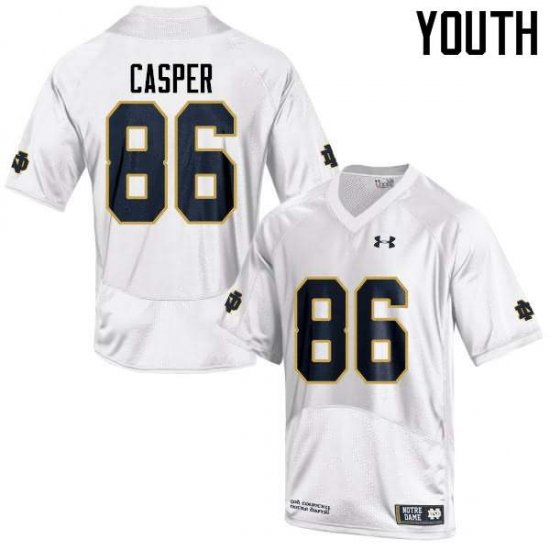 #86 Dave Casper Notre Dame Fighting Irish Game Football Jersey -Youth White